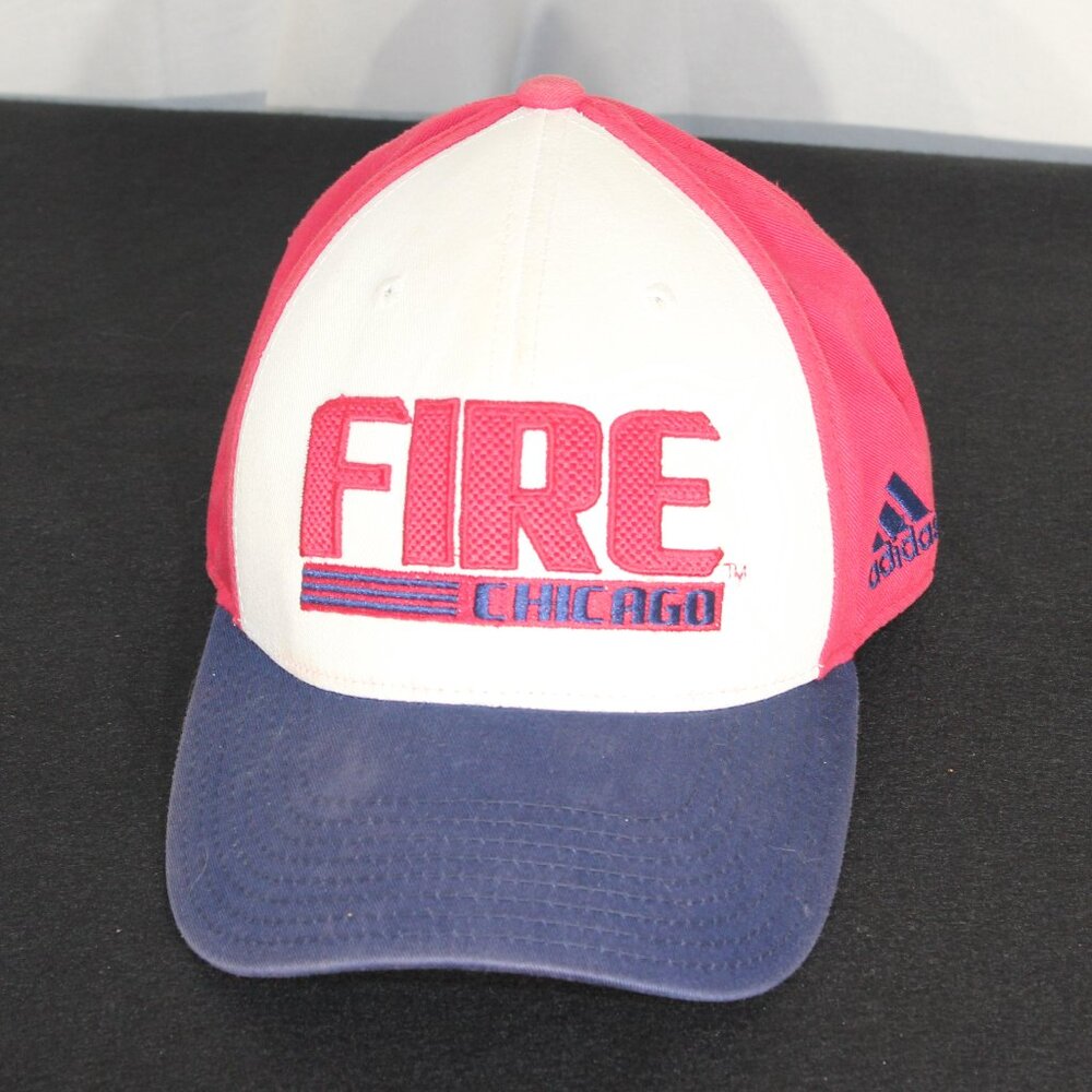 Chicago Fire ADIDAS MLS Soccer Strap Back SPELL OUT Baseball Hat